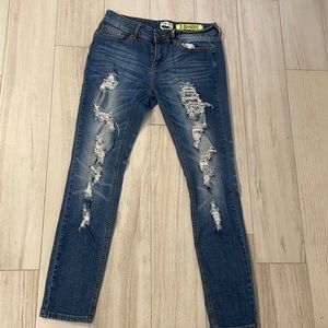 Distressed Dark Wash Jeans